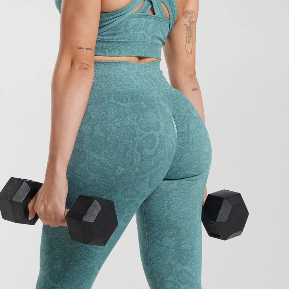 Adapt Animal Seamless Leggings - Iceberg Blue/Thunder Blue XS - Picture 2 of 13
